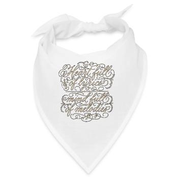 Vocalist Heart Full Of Lyrics Music Enthusiast - Bandana - Weiß - Vorne