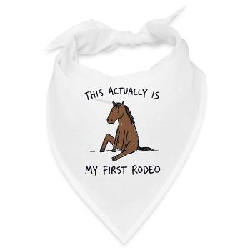 Mein erstes Rodeo – Pferd Cartoon - Bandana - Weiß - Vorne