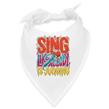 Vocalist Sing Like Nobody Is Judging Vocal Coach - Bandana - Weiß - Vorne