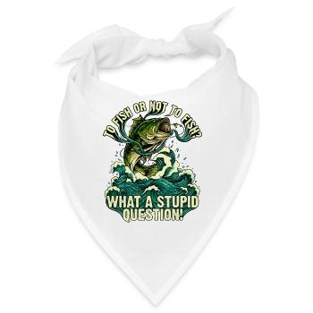Humor Angeln, Angeln oder nicht Fischen - Bandana - Weiß - Vorne