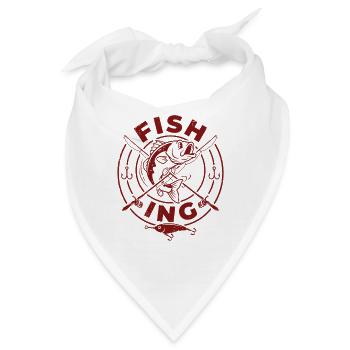 Passion Fishing Vintage-Abzeichen - Bandana - Weiß - Vorne