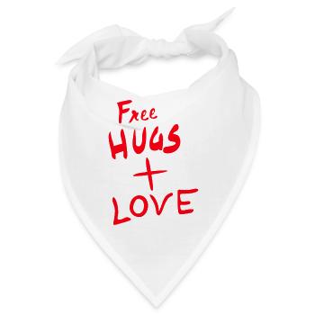 Free Hugs and Love Logo - Bandana - Weiß - Vorne