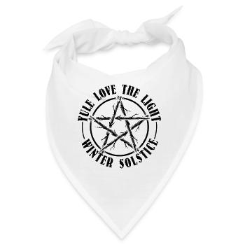 Yule Love Die Wintersonnenwende Pentagramm Heidnisches Yule - Bandana - Weiß - Vorne