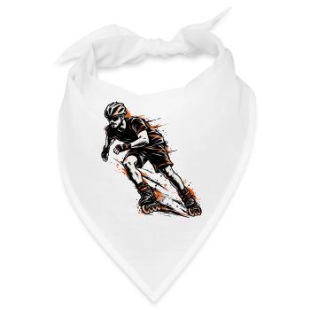 Inline Skater Action – Inlineskating Sport - Bandana - Weiß - Vorne