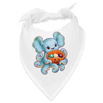 Dumbo-Oktopus mit Kürbismuschel - Bandana - Weiß - Vorne