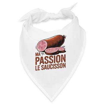  Ma Passion Le Saucisson Wurstliebhaber Salami - Bandana - Weiß - Vorne