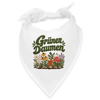 Grüner Daumen Blumenpracht - Bandana - Weiß - Vorne