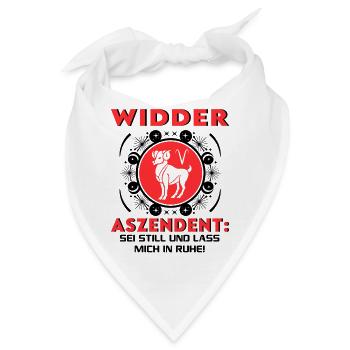 Sternzeichen Widder Aszendent Geburtstag Astro - Bandana - Weiß - Vorne