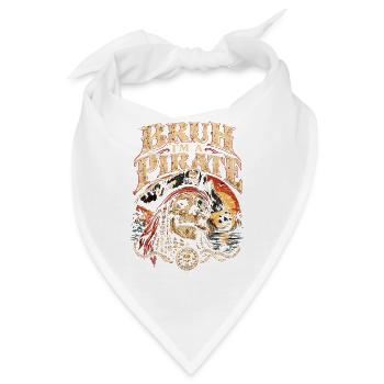 Piratenschädel mit Segel-Licht - Bandana - Weiß - Vorne
