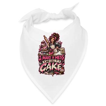 Kuchenchaos Spruch Cake-Design - Bandana - Weiß - Vorne