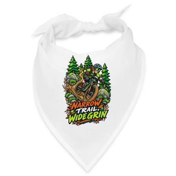 Narrow Trail, Wide Grin - Bandana - Weiß - Vorne