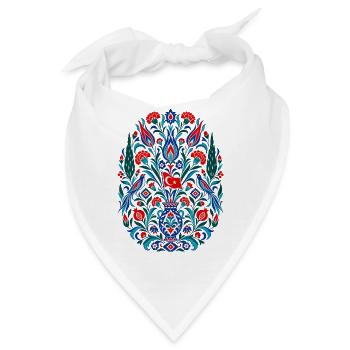 Türkei | Tulpen & osmanische Volkskunst - Bandana - Weiß - Vorne