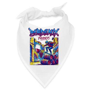 Bordeaux France Urban Skateboarding Wine Culture - Bandana - Weiß - Vorne