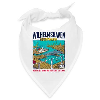 City Wilhelmshaven Germany North Sea Maritime - Bandana - Weiß - Vorne