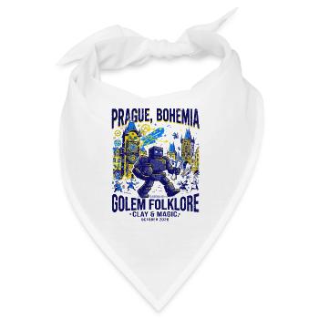 Prague Bohemia Golem Folklore Clay And Magic - Bandana - Weiß - Vorne