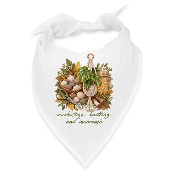 Herbstknoten: Makramee, Häkeln & Stricken - Bandana - Weiß - Vorne