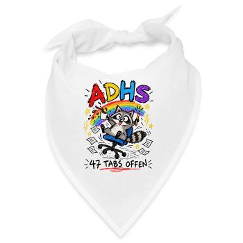 ADHS | 47 Tabs offen Waschbär Chaos - Bandana - Weiß - Vorne