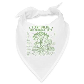 Pflanzenzünfte, keine Monokulturen - Bandana - Weiß - Vorne
