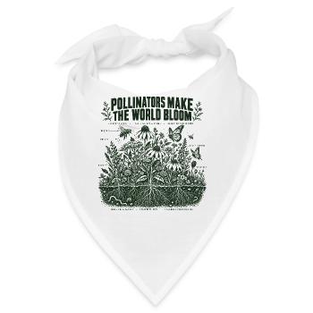 Bestäuber lassen die Welt blühen - Bandana - Weiß - Vorne