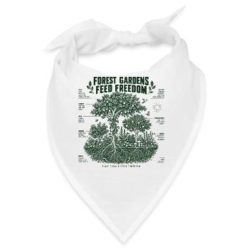 Waldgärten nähren Freiheit - Bandana - Weiß - Vorne