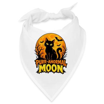 PurrAnormal Moon Katzen-Design - Bandana - Weiß - Vorne