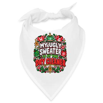Hässlicher Pullover beim Trockenreiniger - Bandana - Weiß - Vorne