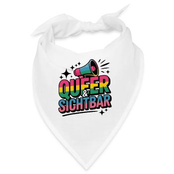 Queer Und Sichtbar Pride LGBTQ Community - Bandana - Weiß - Vorne