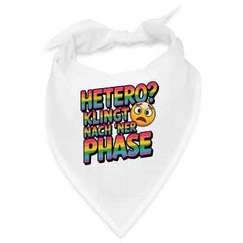 Hetero Klingt Nach Ner Phase LGBTQ Pride Humor - Bandana - Weiß - Vorne