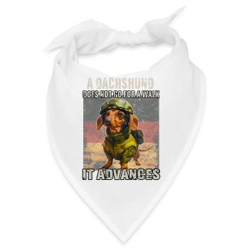 Humorvolles Dackel T für Hundehalter Agility Dacke - Bandana - Weiß - Vorne