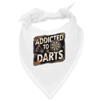 Addicted To Darts Dartspiel Pfeile Und Dartscheibe - Bandana - Weiß - Vorne