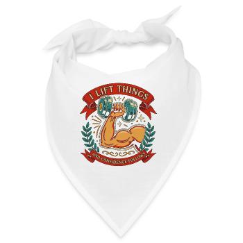 Personal Trainer I Lift Things And Strength Coach - Bandana - Weiß - Vorne