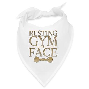 Personal Trainer Resting Gym Face Fitness Mentor - Bandana - Weiß - Vorne