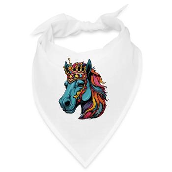Pferd Krone - Bandana - Weiß - Vorne