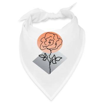 Rosenumrisse vor staubigem Hintergrund - Bandana - Weiß - Vorne