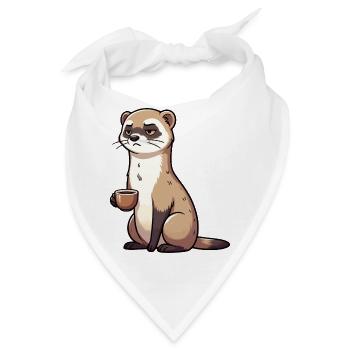 Frettchen Frettchenhalter Frettchenbesitzer - Bandana - Weiß - Vorne