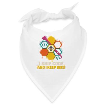 Codebiene Farbiger Honigcode - Bandana - Weiß - Vorne