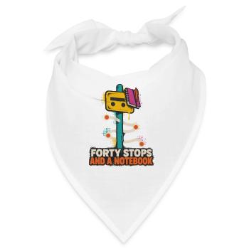 Forty Stops and a Notebook - Bandana - Weiß - Vorne