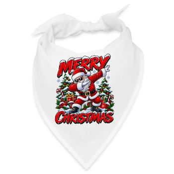 Weihnachtsmann Nikolaus Santa Claus Dabbing  - Bandana - Weiß - Vorne