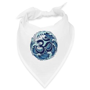 Om Symbol – Yoga Meditation Spirituelle Chakra Yogi - Bandana - Weiß - Vorne