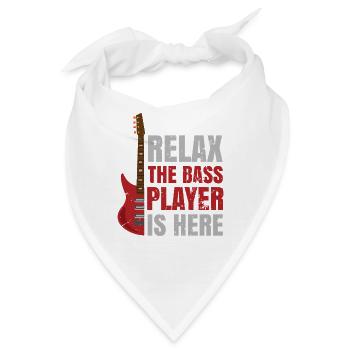 Bass Player E-Bass Bassgitarre Musiker Bassist - Bandana - Weiß - Vorne