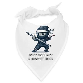 Crochet Ninja – Nicht anfassen - Bandana - Weiß - Vorne