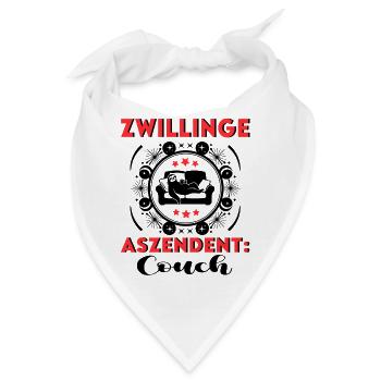 Sternzeichen Zwillinge Aszendent Couch Geburtstag - Bandana - Weiß - Vorne