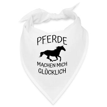 Pferde Glück - Bandana - Weiß - Vorne