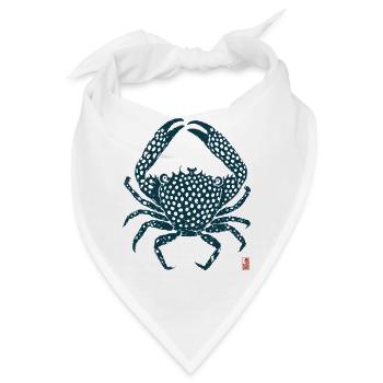 Krabbe Ozean & Meereswelt - Bandana - Weiß - Vorne