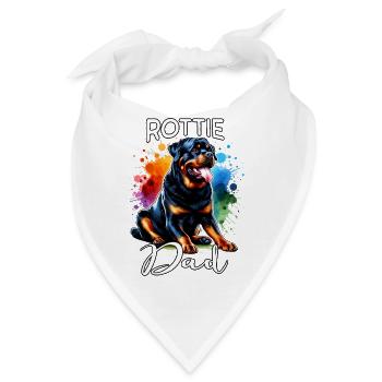 Rottweiler Papa - Bandana - Weiß - Vorne