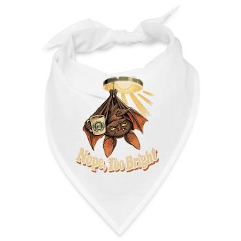 Nope Too Bright Vampirfledermaus Wohnheim Lampe - Bandana - Weiß - Vorne