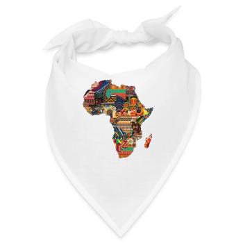 Afrika Karte Reise Backpacker Touristen Souvenir  - Bandana - Weiß - Vorne