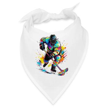 Eishockey Eishockeyspieler bunt - Bandana - Weiß - Vorne