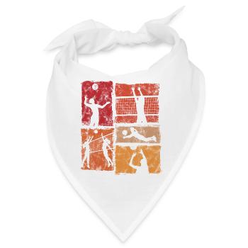 Volleyball Volleyballerinnen im Spiel Damen Retro - Bandana - Weiß - Vorne