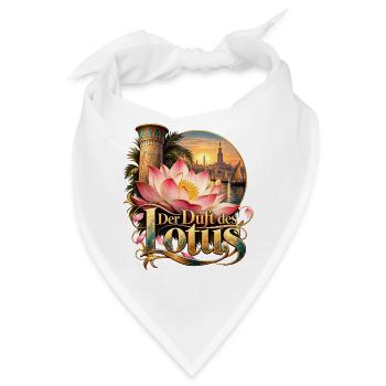 Der Duft des Lotus – Sonnenuntergang - Bandana - Weiß - Vorne
